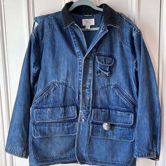 Polo Ralph Lauren Other - Vintage Polo Ralph Lauren Denim Hunting /Utility/Chore Jacket Size Large Pockets